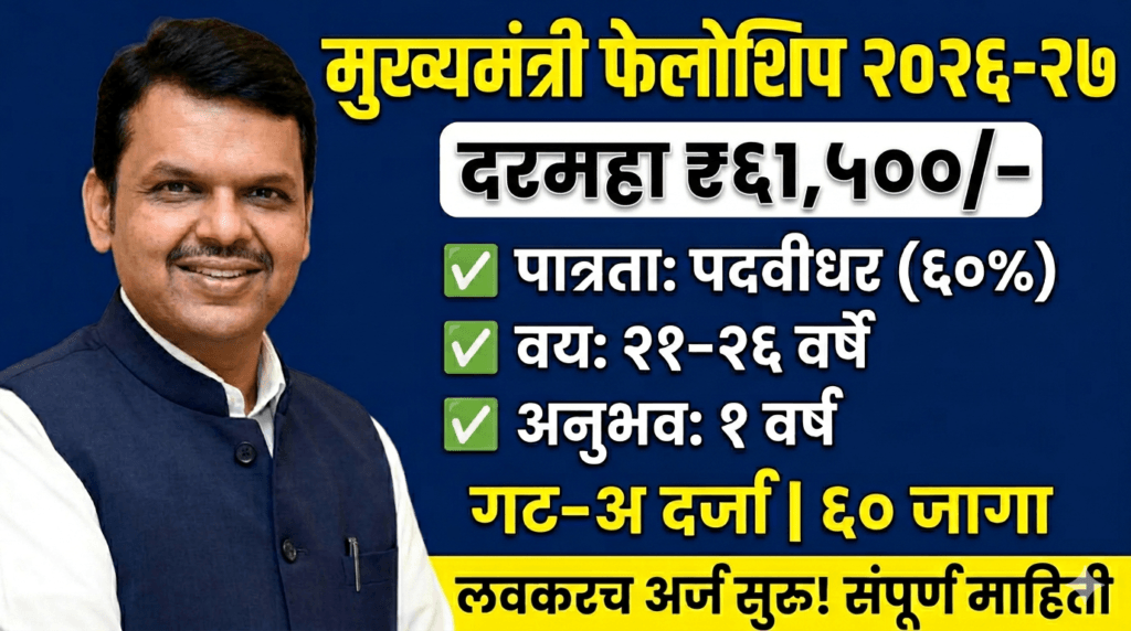 CM Fellowship 2026 Maharashtra
