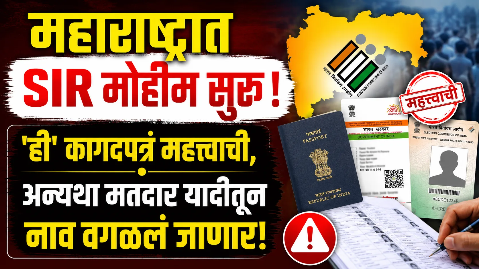 Voter List SIR Campaign Maharashtra